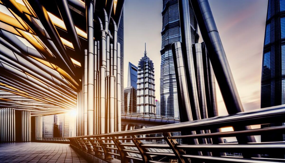 Architektonische Rohre in Edelstahlform